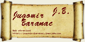 Jugomir Baranac vizit kartica